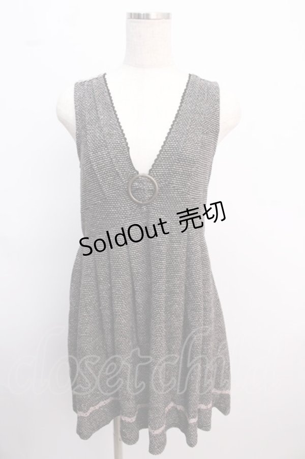 画像1: 【SALE】axes femme / ワンピース M 黒×ラメ Y-25-02-21-088-AX-OP-SZ-ZT440 (1)