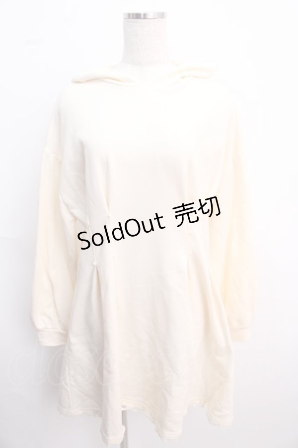 画像1: axes femme POETIQUE / レースアップパーカーワンピース M オフ Y-25-02-21-092-AX-OP-SZ-ZT069 (1)