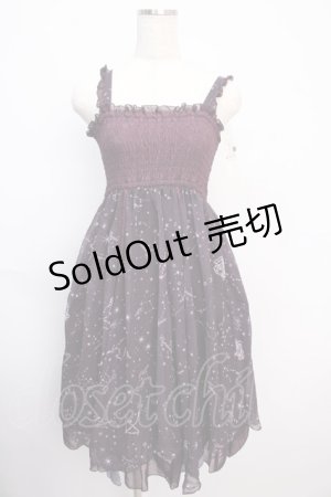 画像: axes femme / 星座柄2wayチュニック  パープル Y-25-02-21-138-AX-OP-SZ-ZI