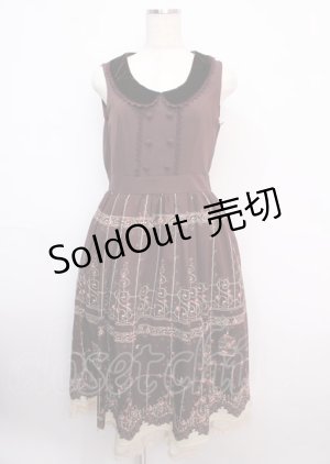 画像: axes femme / 鳥かごパネル柄ワンピース  ブラウン Y-25-02-21-143-AX-OP-SZ-ZY