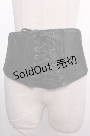 画像: axes femme / 編み上げコルセットベルト  黒 Y-25-02-21-016-AX-ZA-AS-ZY