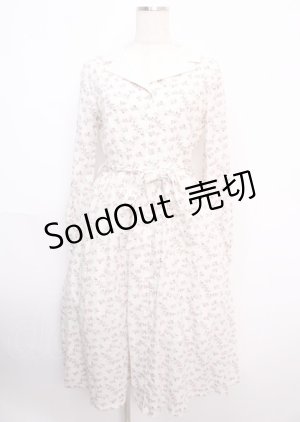 画像: axes femme POETIQUE / レース開襟カラー花柄ワンピース  キナリ Y-25-02-21-147-AX-OP-SZ-OS