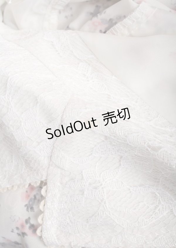 画像3: axes femme POETIQUE / レース開襟カラー花柄ワンピース  キナリ Y-25-02-21-147-AX-OP-SZ-OS (3)