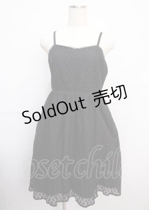 画像: an another angelus / バックレースアップキャミワンピース F ブラック Y-25-02-21-150-CA-OP-SZ-ZY