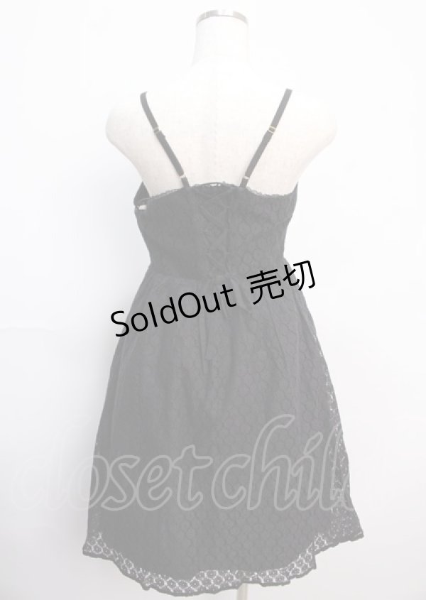 画像2: an another angelus / バックレースアップキャミワンピース F ブラック Y-25-02-21-150-CA-OP-SZ-ZY (2)
