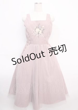 画像: axes femme / ブーケ刺繍チュールジャンスカ M ピンク Y-25-02-21-152-AX-OP-SZ-ZI