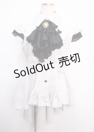 画像: MARBLE / ゴシック調エレガンスタイ付きジャケット型ドレープワンピース  オフシロ Y-25-02-21-160-GO-OP-SZ-ZY