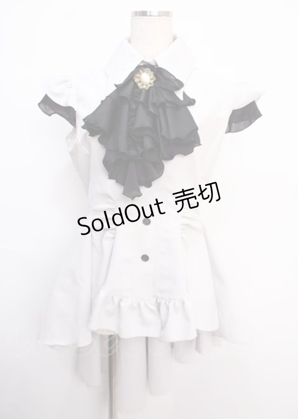 画像1: MARBLE / ゴシック調エレガンスタイ付きジャケット型ドレープワンピース  オフシロ Y-25-02-21-160-GO-OP-SZ-ZY (1)