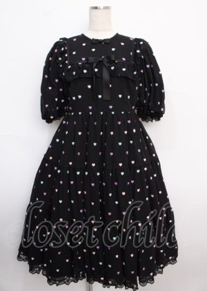 画像: Angelic Pretty / Candy Petit Heartワンピース  黒 Y-25-02-21-179-AP-OP-AS-ZS