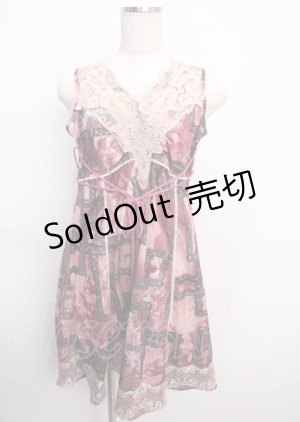 画像: OZZ ANGELO / アンティーク柄ワンピース  ピンク Y-25-02-21-185-OO-OP-SZ-ZS