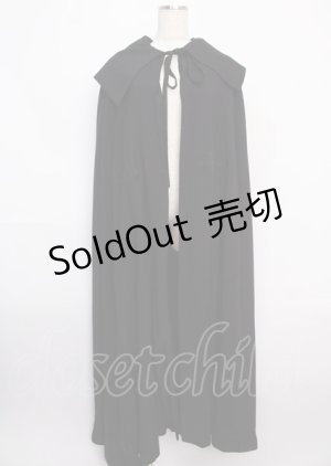 画像: Moi-meme-Moitie / クロスローズ刺繍マント  ブラック Y-25-02-21-191-MO-JA-SZ-ZT073
