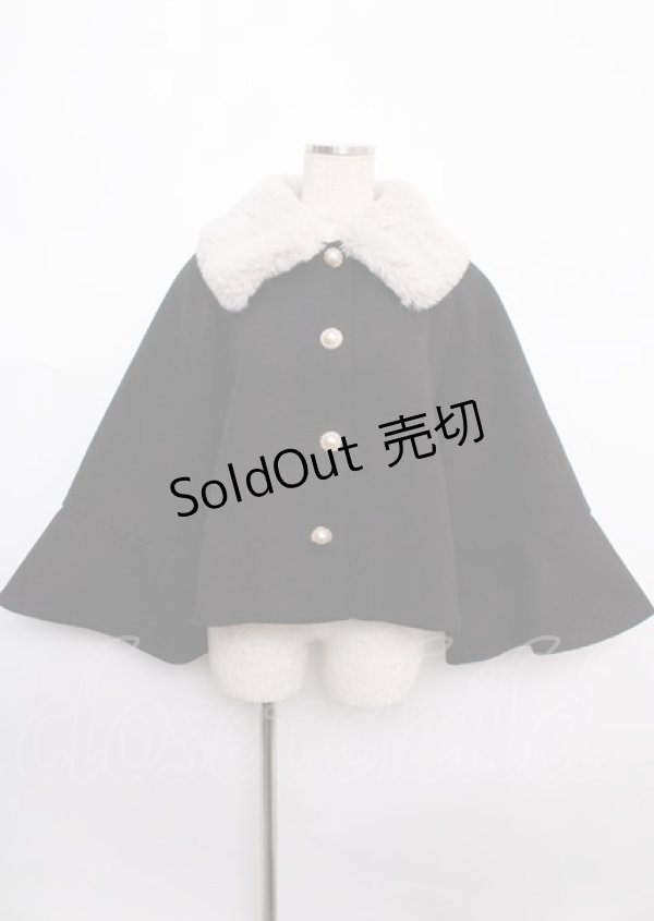 画像1: axes femme POETIQUE / ベルスリーブショートコート M 黒 Y-25-02-21-192-AX-CO-SZ-ZT-C027 (1)