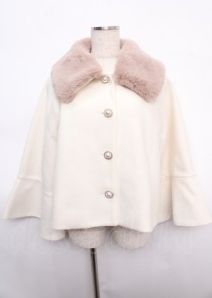 画像: axes femme POETIQUE / ベルスリーブショートコート M 生成り Y-25-02-21-193-AX-CO-SZ-ZT-C027