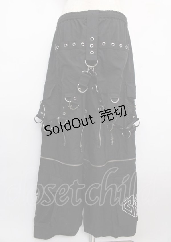 画像2: BACKSTAGE PASS / サスペンダーワイドカーゴパンツ F 黒 Y-25-02-21-202-PU-PA-SZ-ZY (2)