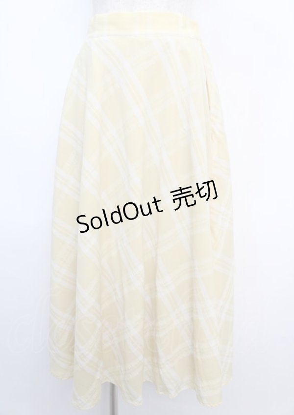 画像1: an another angelus / チュールコンビバックラッフルスカート F イエロー Y-25-02-21-224-CA-SK-SZ-ZY (1)