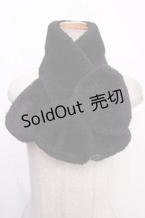 画像: axes femme POETIQUE / リボンファーマフラー  黒 Y-25-02-21-030-AX-ZA-SZ-ZT