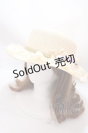 画像: axes femme / 巻きバラレースカンカン帽  オフ Y-25-02-21-041-AX-AC-AS-ZY