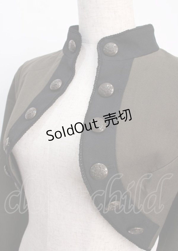 画像3: EXCENTRIQUE / ヘリンボン・ナイトジャケット OS カーキ Y-25-02-26-005-EL-JA-SZ-ZT161 (3)