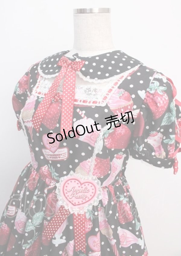 画像3: Angelic Pretty / Fresh Strawberry Dinerワンピース  黒 Y-25-02-26-038-AP-OP-SZ-ZY (3)