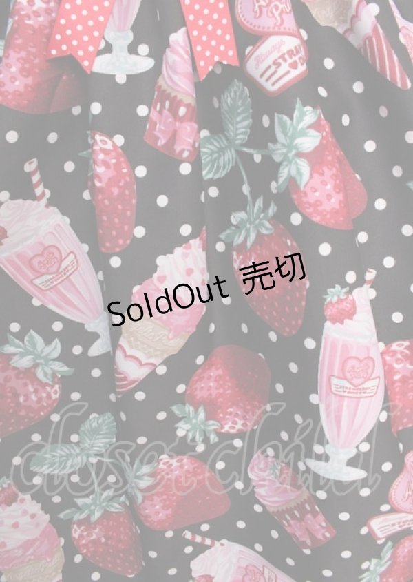 画像4: Angelic Pretty / Fresh Strawberry Dinerワンピース  黒 Y-25-02-26-038-AP-OP-SZ-ZY (4)