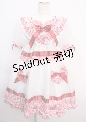 画像: BABY,THE STARS SHINE BRIGHT / Sweet Best Wishesワンピース - オフ白ｘレッド Y-25-02-26-039-BA-OP-SZ-ZY