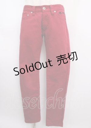 画像: SEXY DYNAMITE LONDON / カラースキニーパンツ  赤 Y-25-02-26-071-PU-PA-AS-ZS