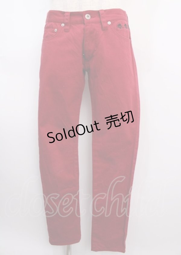 画像1: SEXY DYNAMITE LONDON / カラースキニーパンツ  赤 Y-25-02-26-071-PU-PA-AS-ZS (1)