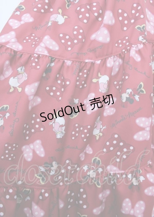 画像3: Emily Temple cute / ミニー&デイジー/Ribbon Ribbon スカート  レッド Y-25-02-26-084-ET-SK-SZ-ZY (3)