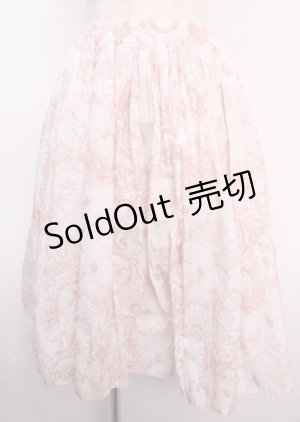 画像: EXCENTRIQUE /Crystal Palaceスカート  白ｘピンク Y-25-02-26-086-EL-SK-AS-ZY