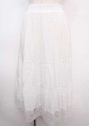 画像: MARBLE / フリルペチスカート M 白 Y-25-02-26-091-GO-SK-SZ-ZS