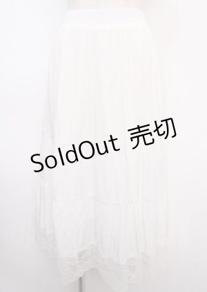 画像: MARBLE / フリルペチスカート M 白 Y-25-02-26-091-GO-SK-SZ-ZS