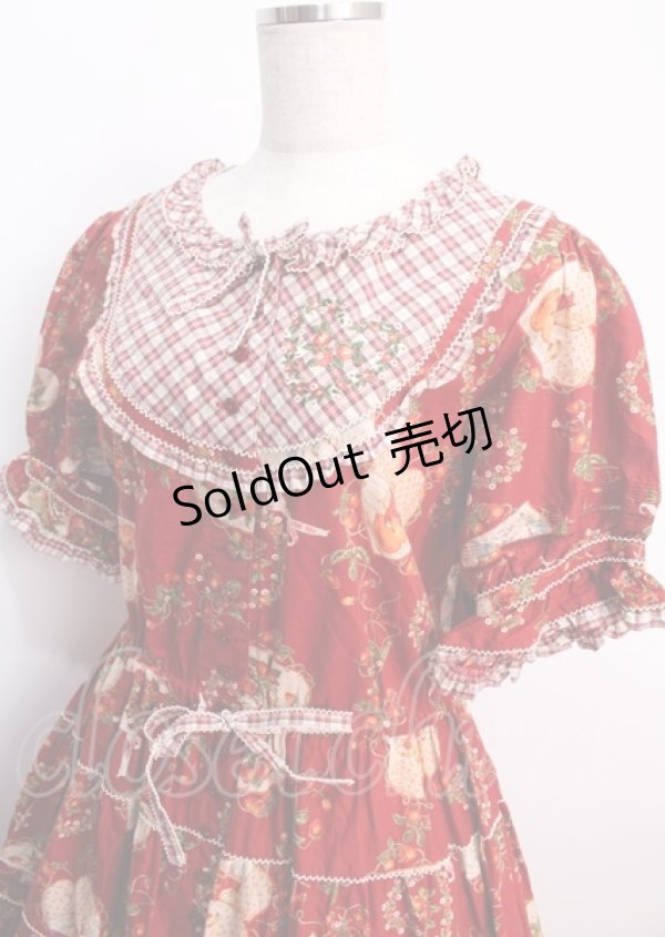 画像3: PINK HOUSE / Rambling Heartsプリントパッチワークワンピース  赤 Y-25-02-26-022-LO-OP-AS-ZY (3)