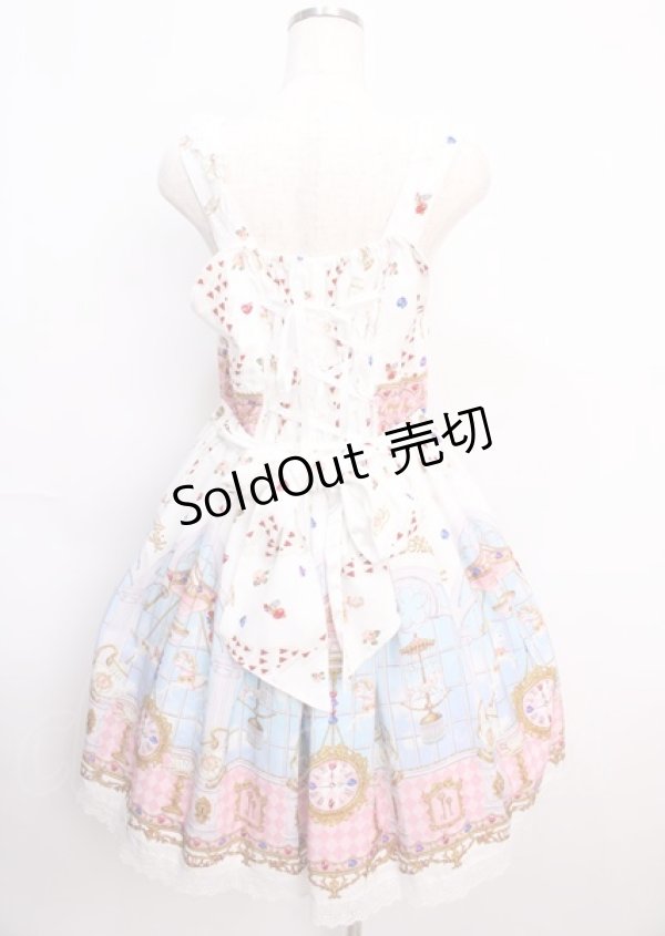 画像2: BABY,THE STARS SHINE BRIGHT / Alice in the Crystal Palace柄Ribbonジャンパースカート  シロ Y-25-02-26-026-BA-OP-SZ-ZY (2)