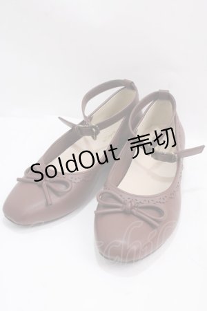 画像: m petit by misako / リボンパンプス M 茶 Y-25-02-27-044-LO-SH-SZ-ZY