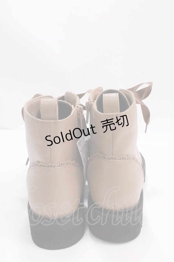画像3: axes femme / レースアップショートブーツ L モカ Y-25-02-27-048-AX-SH-SZ-ZY (3)