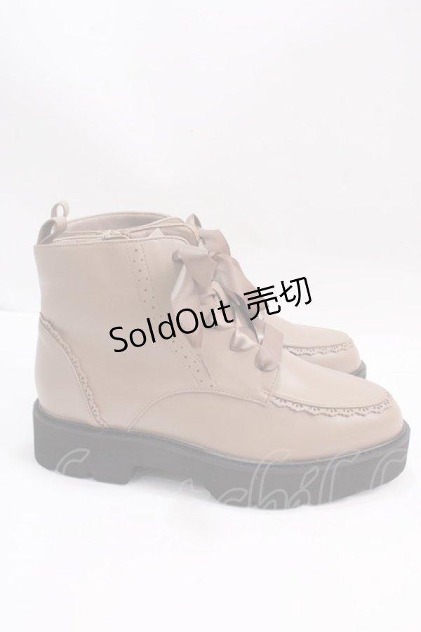 画像4: axes femme / レースアップショートブーツ L モカ Y-25-02-27-048-AX-SH-SZ-ZY (4)