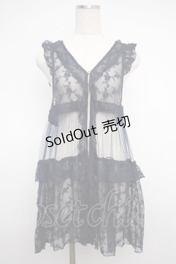 画像1: axes femme / 薔薇レースジレ M 紺 Y-25-02-27-060-AX-TO-SZ-ZI (1)