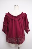 画像2: axes femme / カットワークフラワープルオーバー M ワイン Y-25-02-27-065-AX-TO-SZ-ZI (2)