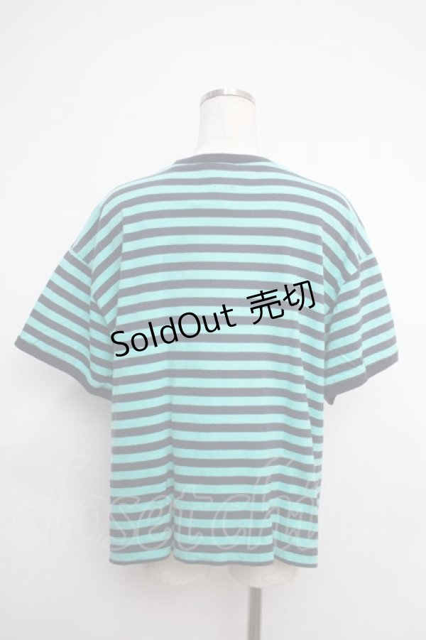 画像2: Candy Stripper / ボーダーTシャツ  ミント Y-25-02-27-071-PU-TO-SZ-ZY (2)