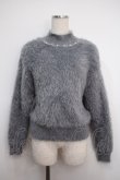 画像1: axes femme / パール付きフェザーニット  グレー Y-25-02-27-083-AX-TO-SZ-ZT108 (1)