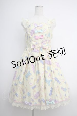 画像: Angelic Pretty / Jelly Candy Toysハートジャンパースカート  イエロー Y-25-02-27-086-AP-OP-SZ-ZY