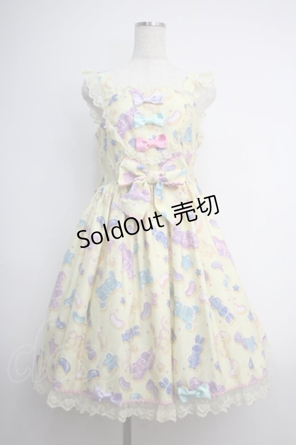 画像1: Angelic Pretty / Jelly Candy Toysハートジャンパースカート  イエロー Y-25-02-27-086-AP-OP-SZ-ZY (1)