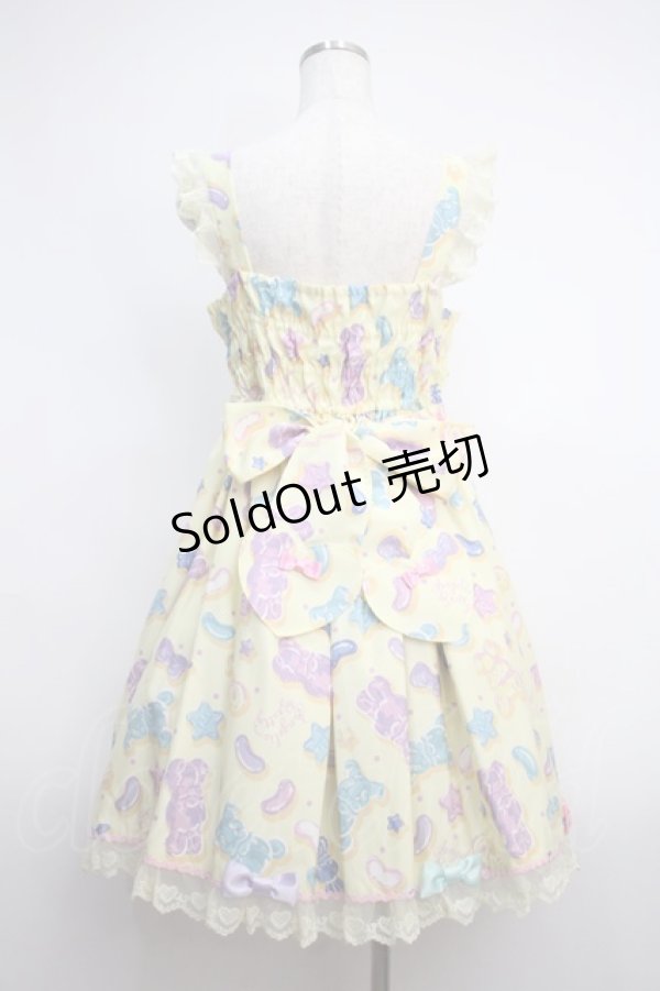 画像2: Angelic Pretty / Jelly Candy Toysハートジャンパースカート  イエロー Y-25-02-27-086-AP-OP-SZ-ZY (2)
