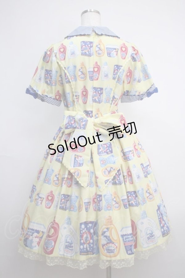 画像2: Angelic Pretty / Sunny Smile Laundryワンピース  イエロー Y-25-02-27-091-AP-OP-SZ-ZY (2)