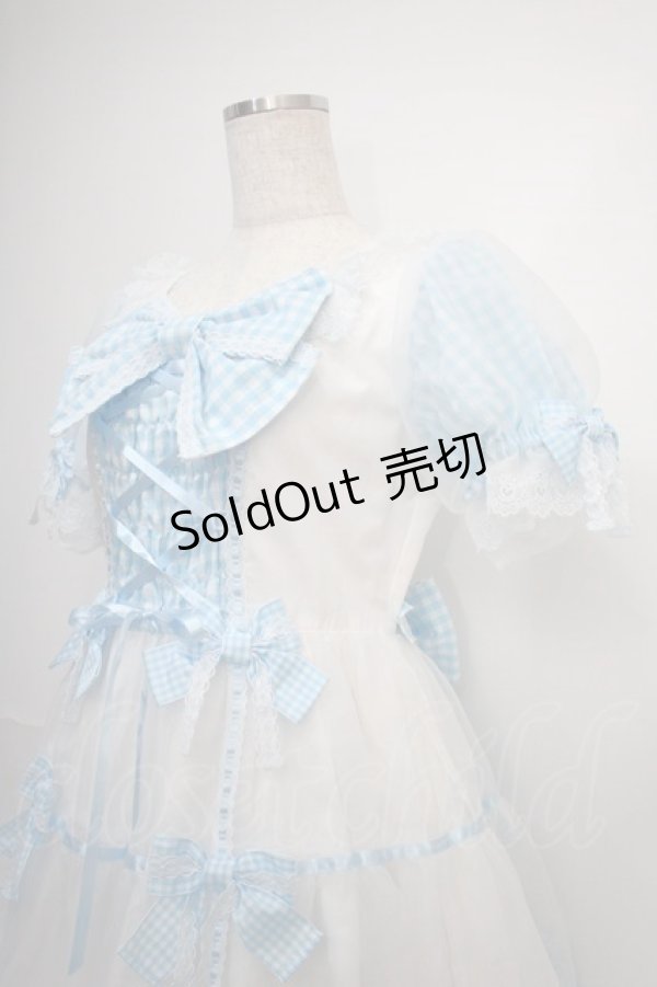 画像3: Angelic Pretty / Puffギンガムワンピース  シロ×サックス Y-25-02-27-092-AP-OP-SZ-ZY (3)