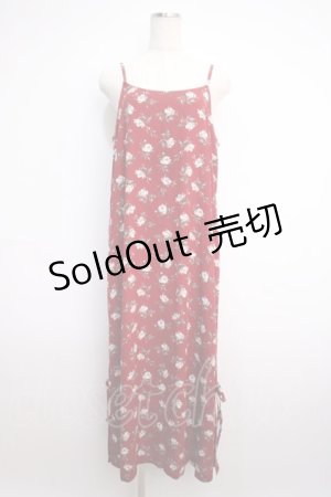 画像: axes femme / ローズptキャミワンピース M ワイン Y-25-02-27-106-AX-OP-SZ-ZI
