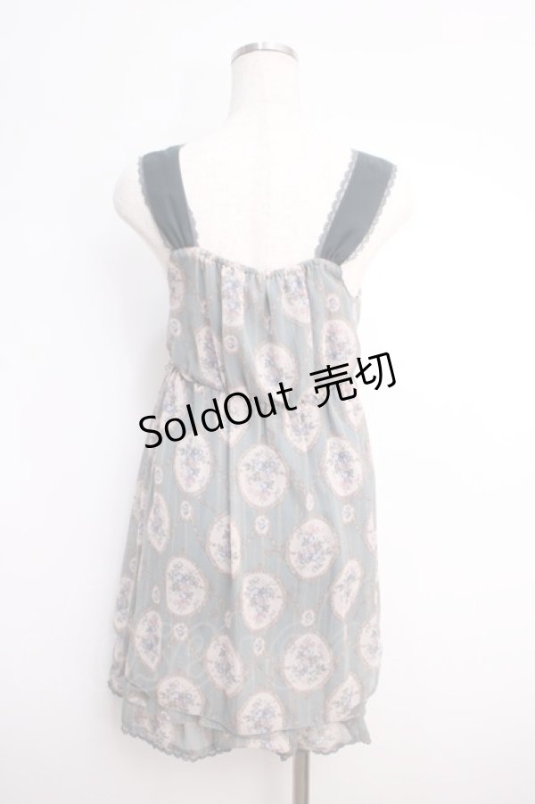 画像2: axes femme / ローズミラー柄チェーンチュニック  グリーン Y-25-02-27-109-AX-TO-SZ-ZY (2)