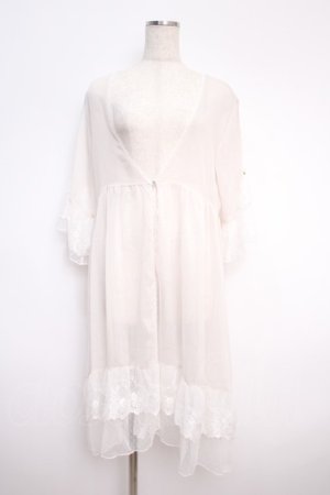 画像: axes femme / シアー×チュールレースガウン F 生成り Y-25-02-27-120-AX-TO-SZ-ZI
