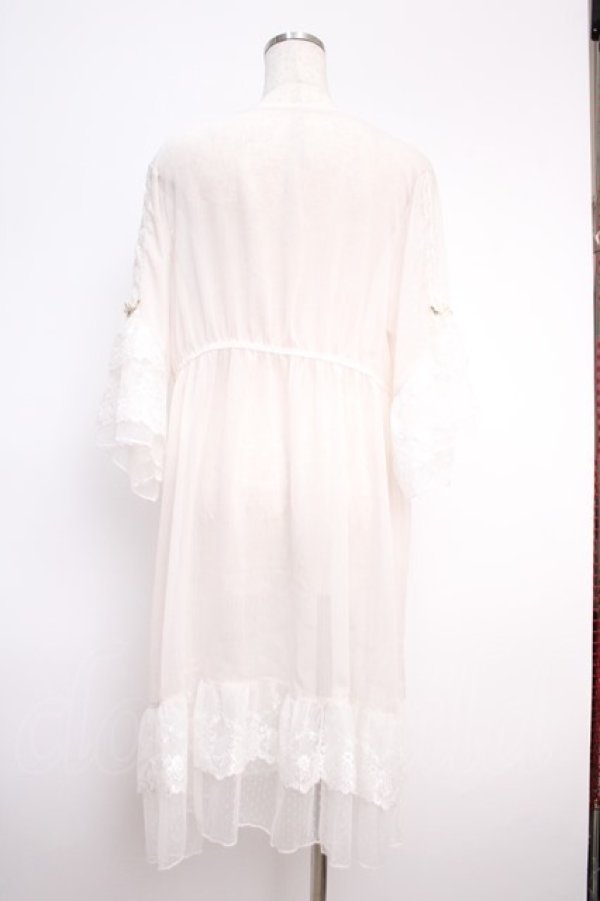画像2: axes femme / シアー×チュールレースガウン F 生成り Y-25-02-27-120-AX-TO-SZ-ZI (2)