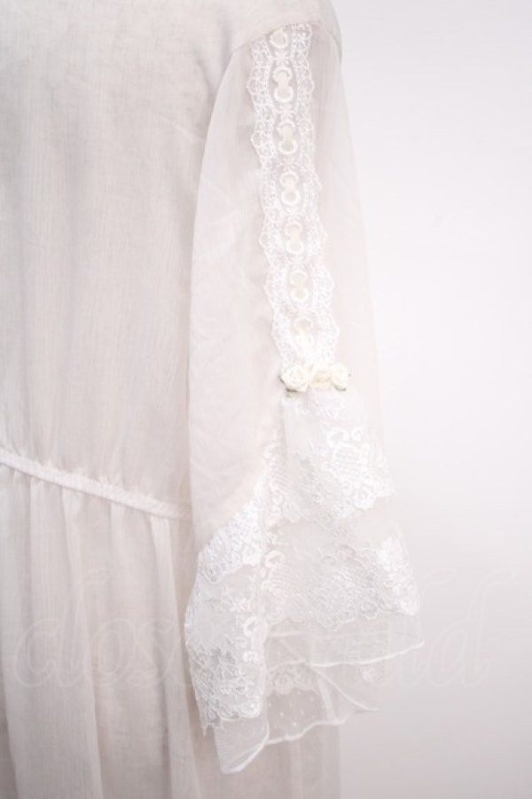 画像3: axes femme / シアー×チュールレースガウン F 生成り Y-25-02-27-120-AX-TO-SZ-ZI (3)